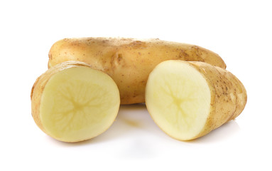 potato on white background