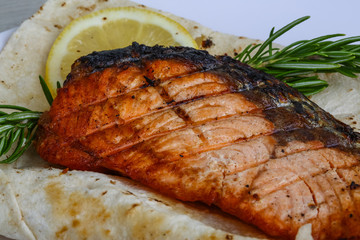 Grilled salmon
