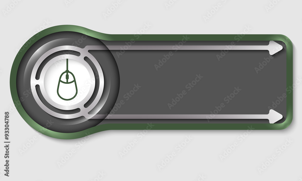 Fototapete Dark button for your white text and mouse
