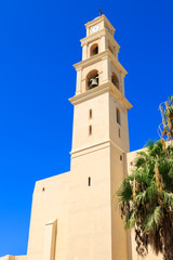 Fototapeta na wymiar Bell tower of monastery saint Peter