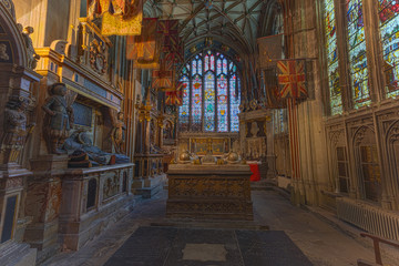 Fototapeta na wymiar A chapel inside Canterbury Cathedral, A World Heritage Site