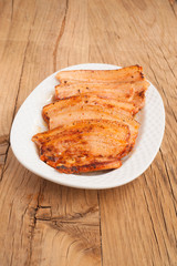 pork belly cooked in barbecue