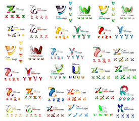 Mega set of letter logos