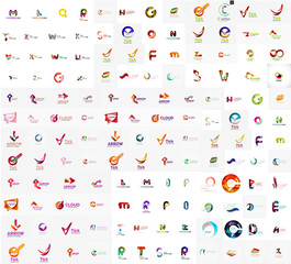 Mega set of letter logos