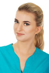 Young smile female doctor or nurse