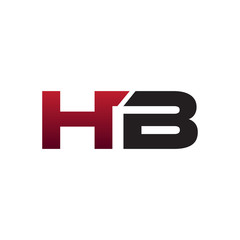 Fototapeta na wymiar modern initial logo HB