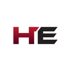 modern initial logo HE