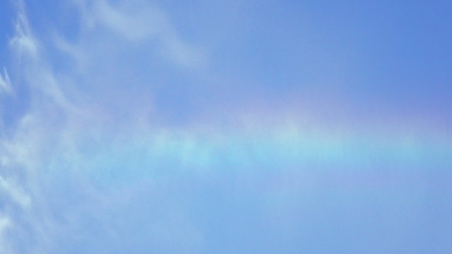 Rainbow in sky