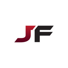 modern initial logo JF