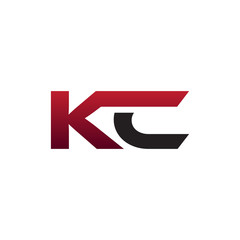 modern initial logo KC