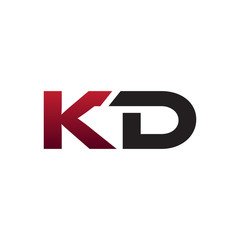 modern initial logo KD