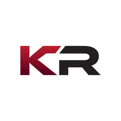 modern initial logo KR