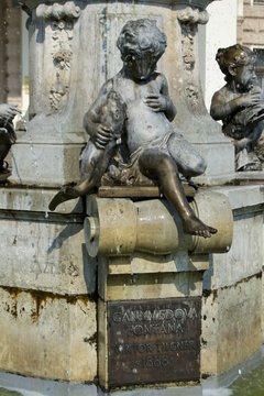 Ganymede fountain in Bratislava