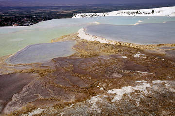 beautiful travertine cascades, Pamukkale, Turkey