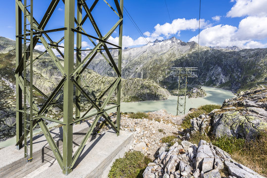 Grimselsee, Pa&szlig;stra&szlig;e Grimsel, Panoramastra&szlig;e Oberaar, Kanton Berner Oberland, Schweiz