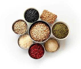 Foto auf Leinwand Different kinds of Grains, five grains © Jazper4153
