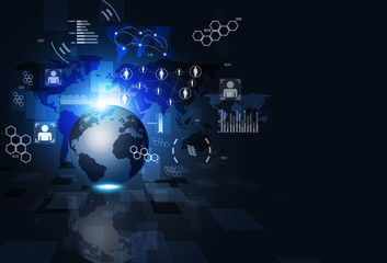 Network Concept Interface Background