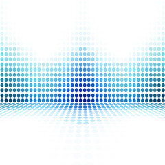 Fototapeta premium Blue Dot Empty Perspective Digital Space Wall Room