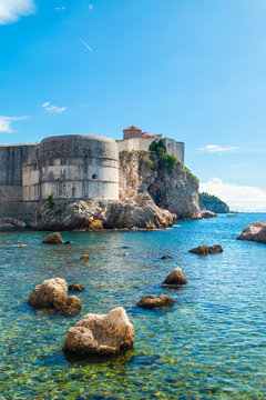     City of Dubrovnik, UNESCO site, old defense walls, fortress Bokar 