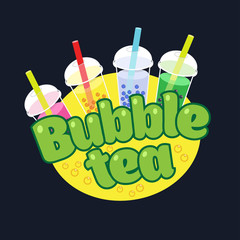 Bubble Tea concept logo