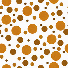 Orange and White Polka Dot Tile Pattern Repeat Background