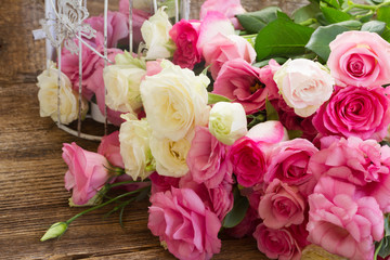 pink and white flowers