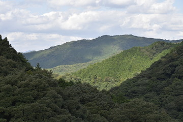 Fototapeta premium 福岡県の南畑ダムから見た景色