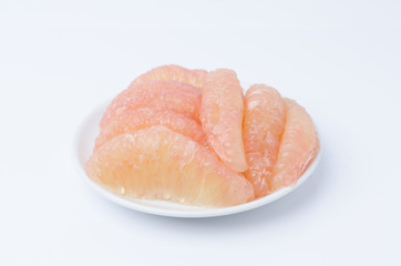 peeled pomelo pieces