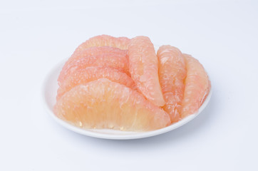 peeled pomelo pieces