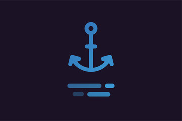 Anchor vector logo icon