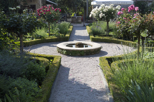 Medieval monastery garden in Sibenik 