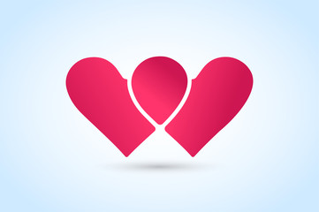 Heart icons vector logo