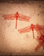 Grunge abstract textured mixed media collage, background or