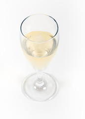 A glass of white wine