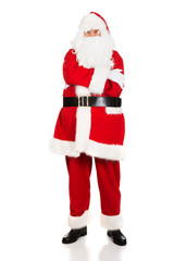 Photo of happy Santa Claus in eyeglasses 