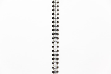 Blank white page note book with spine ring