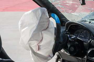 Exploded airbag