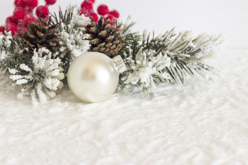 Świąteczna dekoracja na białym tle © SylaK