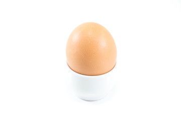 Egg on white isolated background