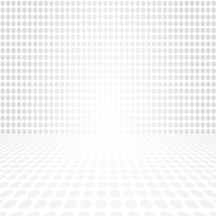 Gray White Dot Empty Perspective Digital Space Wall Room
