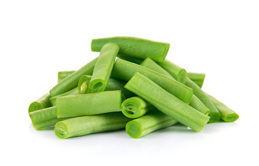 Green beans isolated on a white background