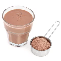Papier Peint photo autocollant Milk-shake Chocolate Whey Protein Powder