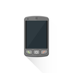 vector flat style dark buttons sensor smart phone illustration i