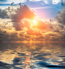 Plakat sunrise in the sea