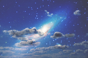 Fototapeta premium Clouds and stars. 