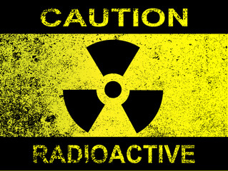 Obraz premium Caution Radioactive Sign