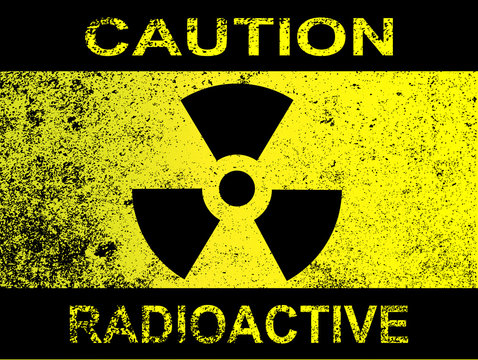 Caution Radioactive Sign