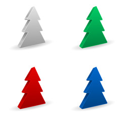 christmas tree icon 3d