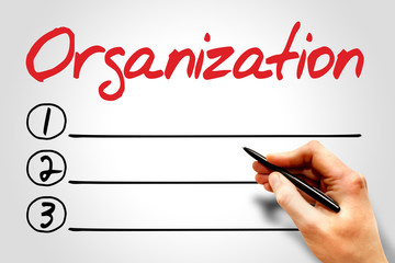 Organization blank list, business concept