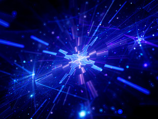 Obraz premium Blue multidimensional fission